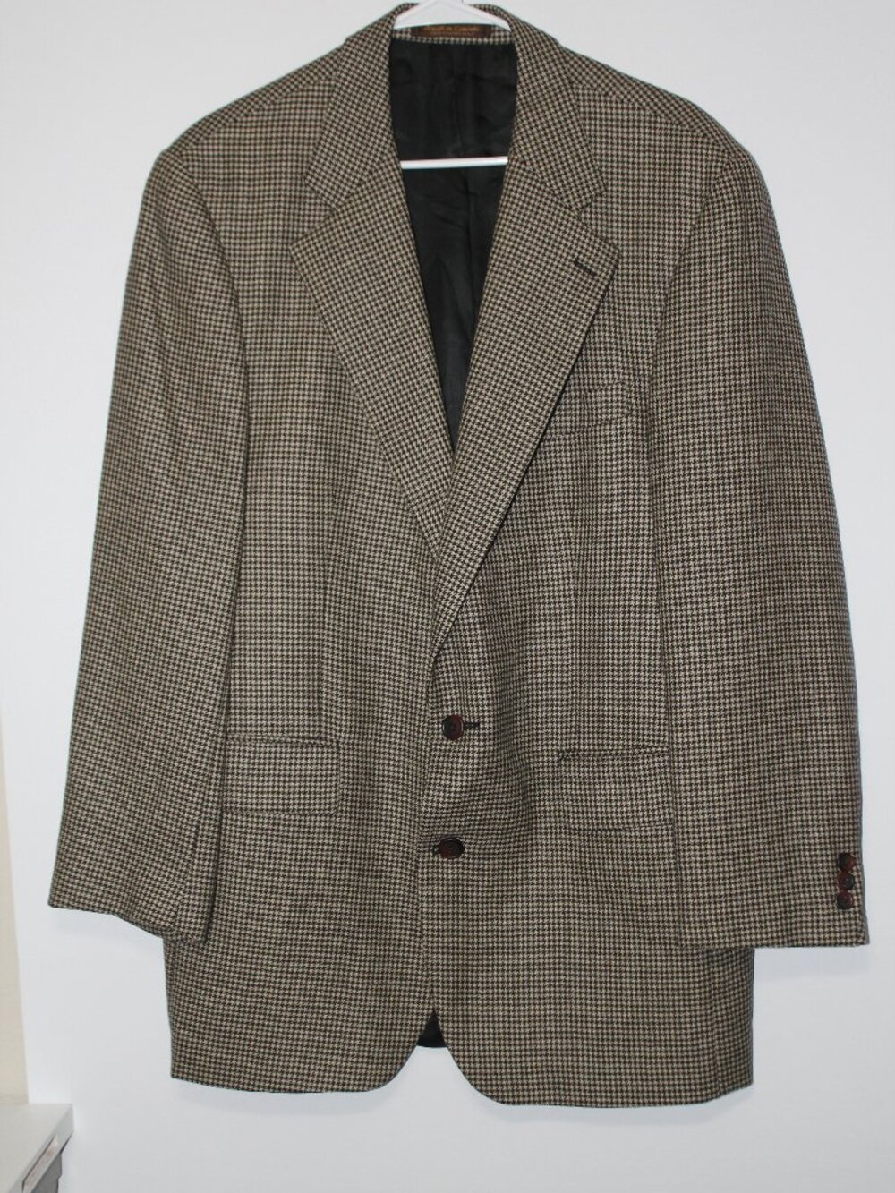 Chaps Ralph Lauren Men’s 42T Virgin Wool Houndstooth Sport Coat Blazer